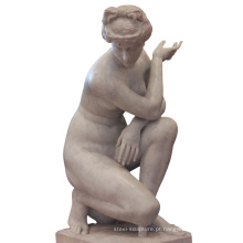 Século 19 Venus branco pedra natural figura feminina escultura em mármore italiano estátua